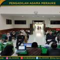 Sosialisasi Kegiatan Optimalisasi Zakat Profesi di Kabupaten Merauke di Ruang Sidang Utama Pengadilan Agama Merauke (13/09/2022)