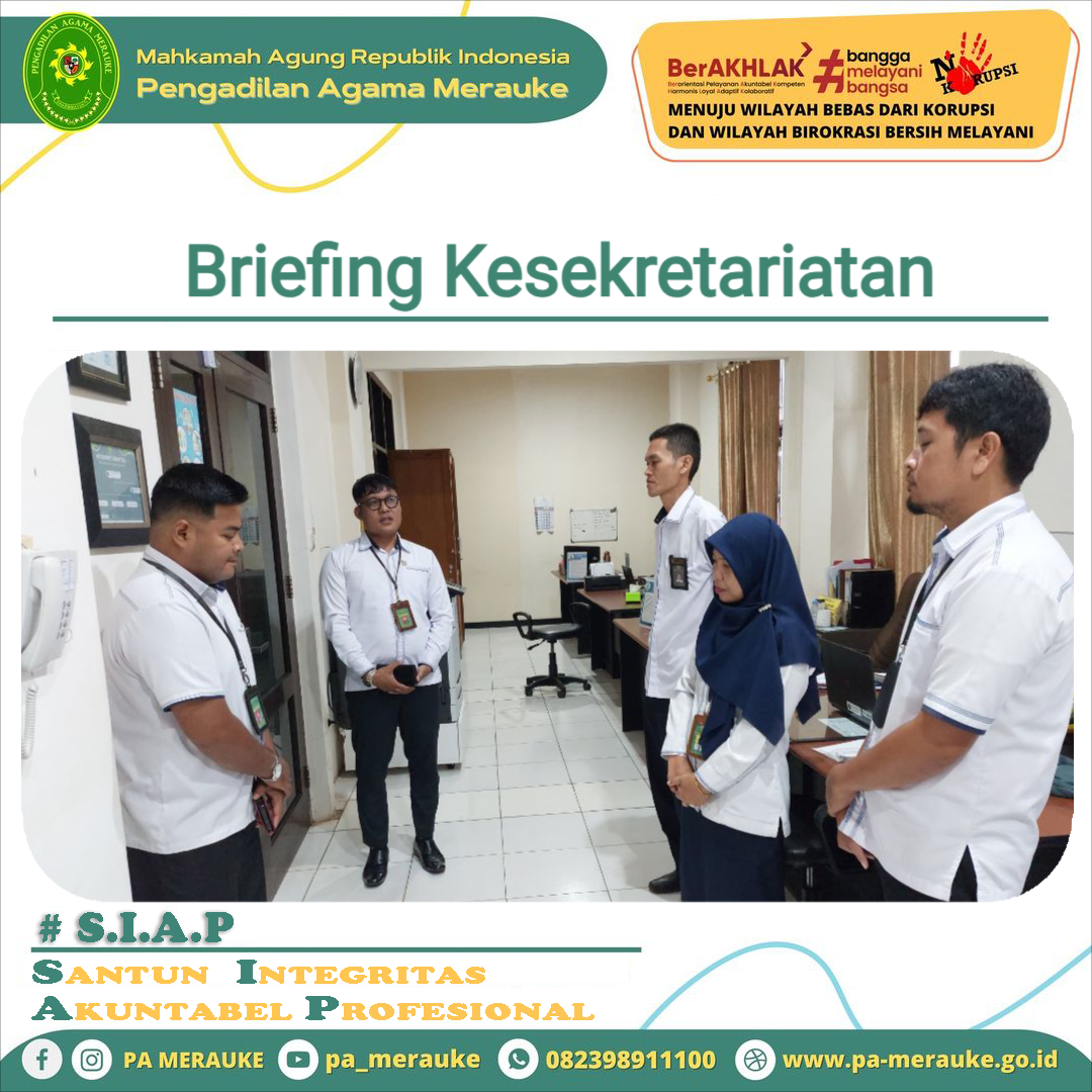 Briefing kesekreteriatan 1