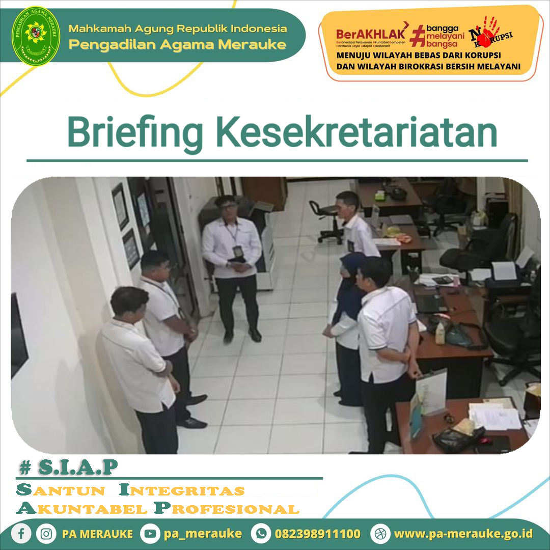Briefing kesekreteriatan 2